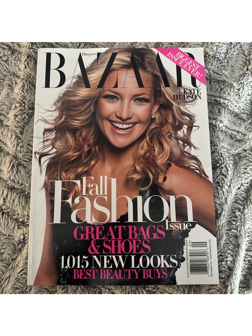 Harper’s Bazaar Magazine September 2007 Kate Hudson Fall Fashion Big Issue